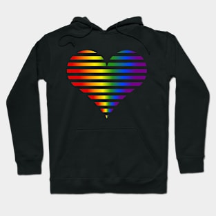 Striped LGBT Heart Hoodie